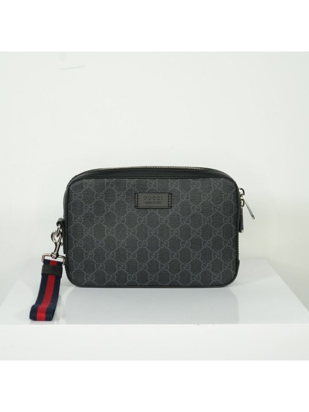 Gucci GG Black Supreme Clutch Bag